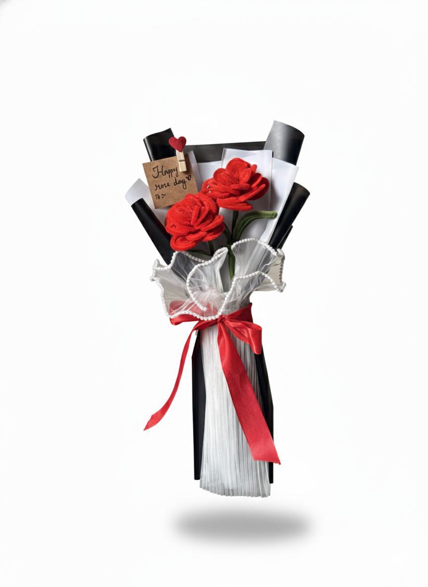 2 Rose Bouquet with Card